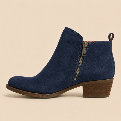 Ankle Boots Women's Vintage Style Side Zipper Slip-On Lightweight Casual Office Everyday