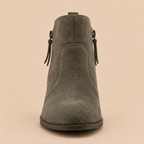 Ankle Boots Women's Vintage Style Side Zipper Slip-On Lightweight Casual Office Everyday