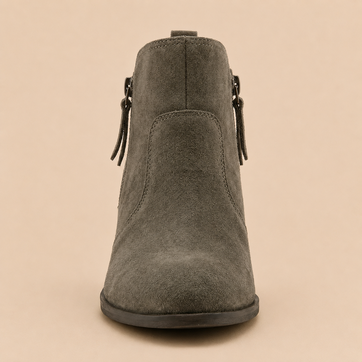 Ankle Boots Women's Vintage Style Side Zipper Slip-On Lightweight Casual Office Everyday