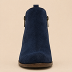 Ankle Boots Women's Vintage Style Side Zipper Slip-On Lightweight Casual Office Everyday
