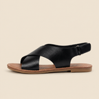 Leather Sandals Women's Open Toe Genuine Leather Non-Slip Sole Summer Casual Everyday