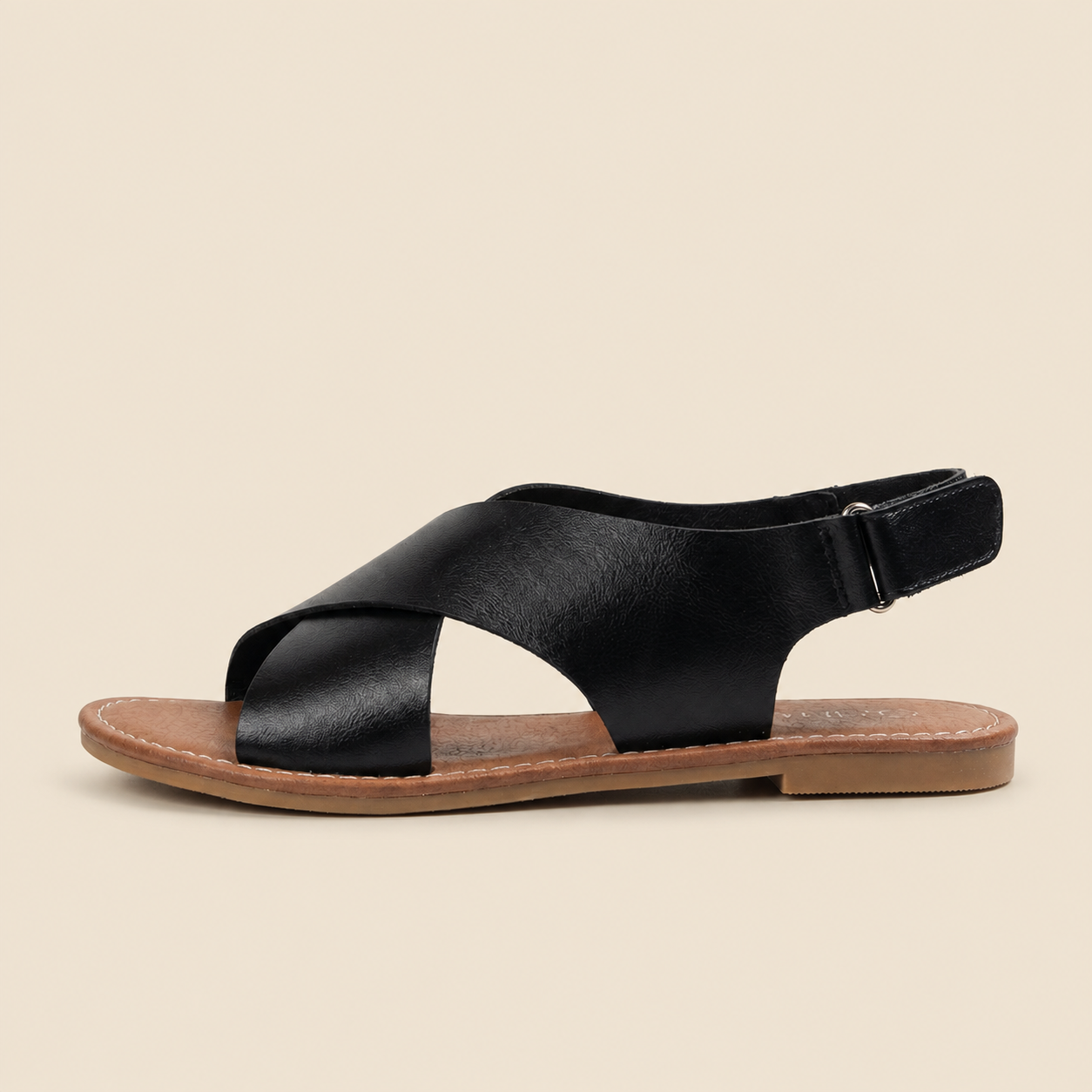 Leather Sandals Women's Open Toe Genuine Leather Non-Slip Sole Summer Casual Everyday