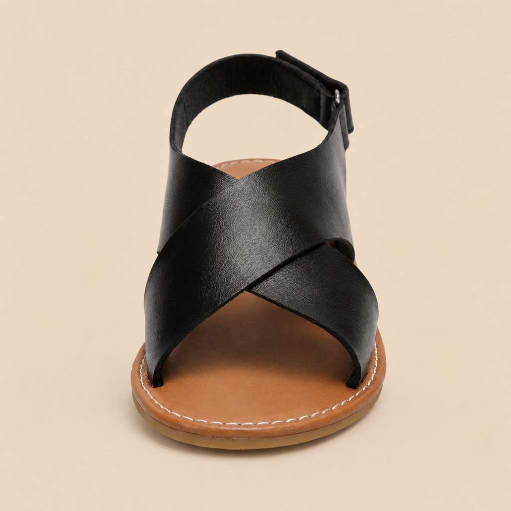 Leather Sandals Women's Open Toe Genuine Leather Non-Slip Sole Summer Casual Everyday