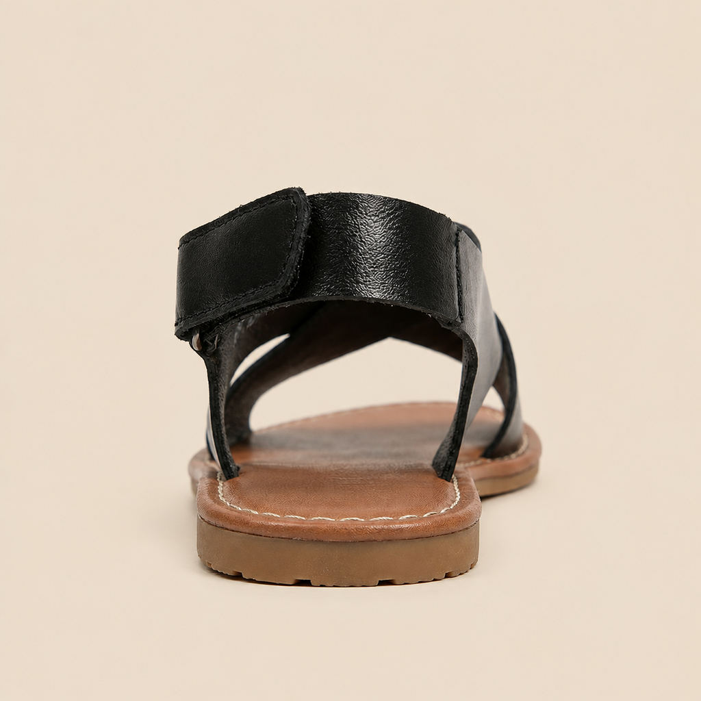 Leather Sandals Women's Open Toe Genuine Leather Non-Slip Sole Summer Casual Everyday